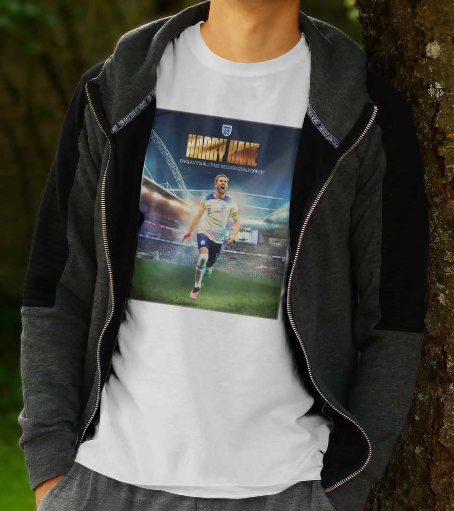 Harry Kane England's All-Time Record Goalscorer Wembley Stadium Celebration Footballer T-Shirt