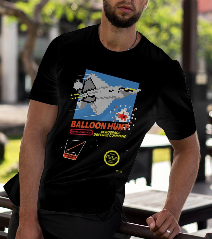 Balloon Hunt North American Aerospace Defense Command AIM-9X Missile Series REV F-22 Original War Zone Quality Product T-Shirt