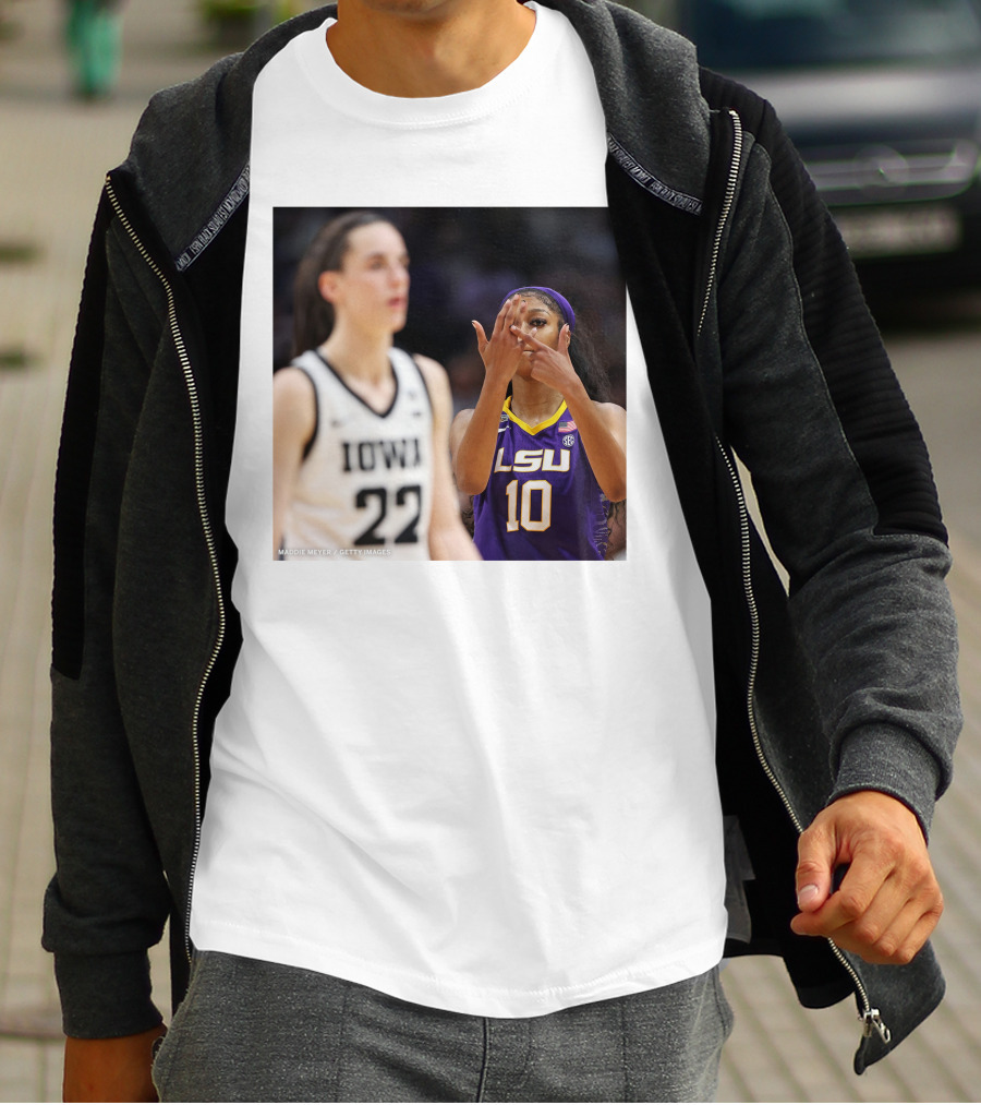 LSU Reese 10 Makes You Can’t See Me Gesture Against Iowa T-Shirt