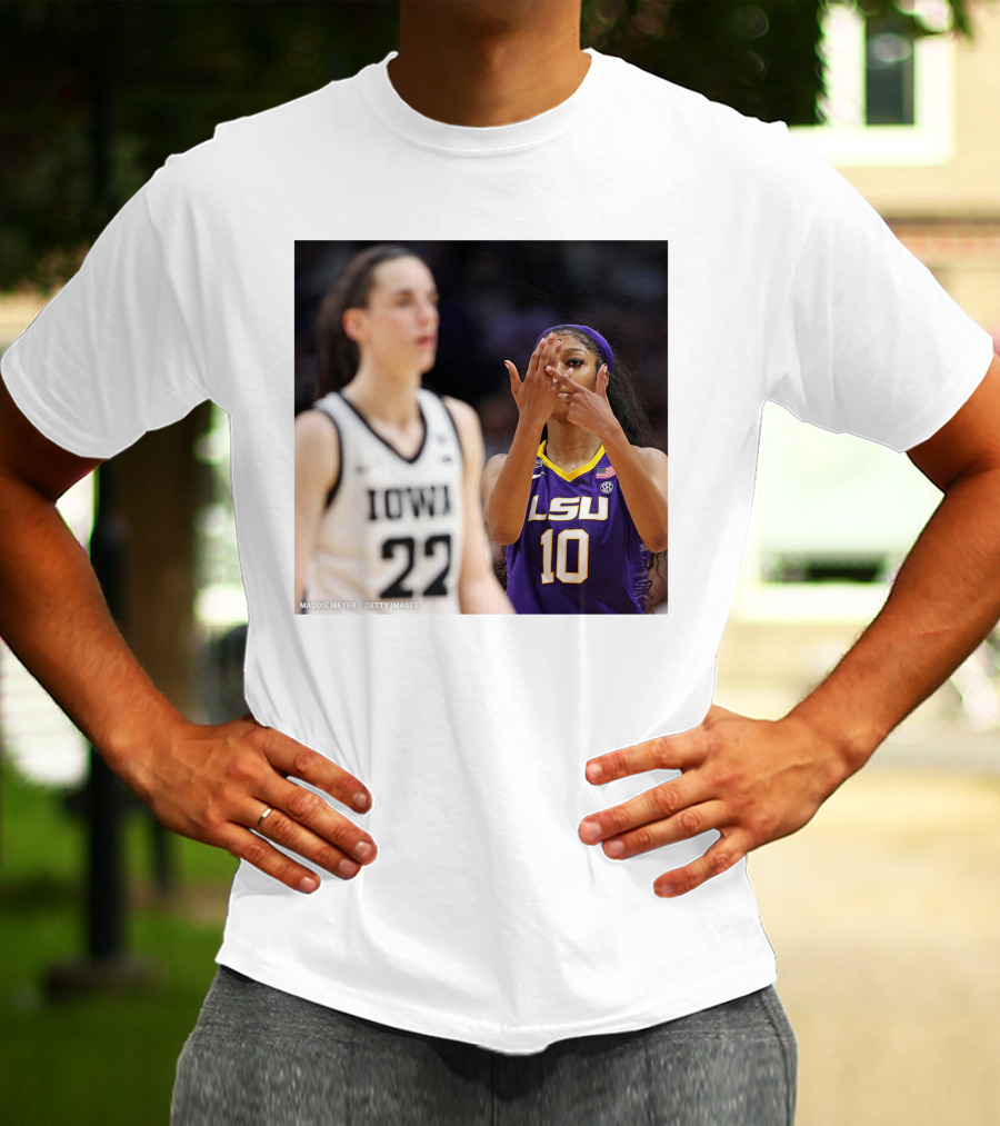 LSU Reese 10 Makes You Can’t See Me Gesture Against Iowa T-Shirt