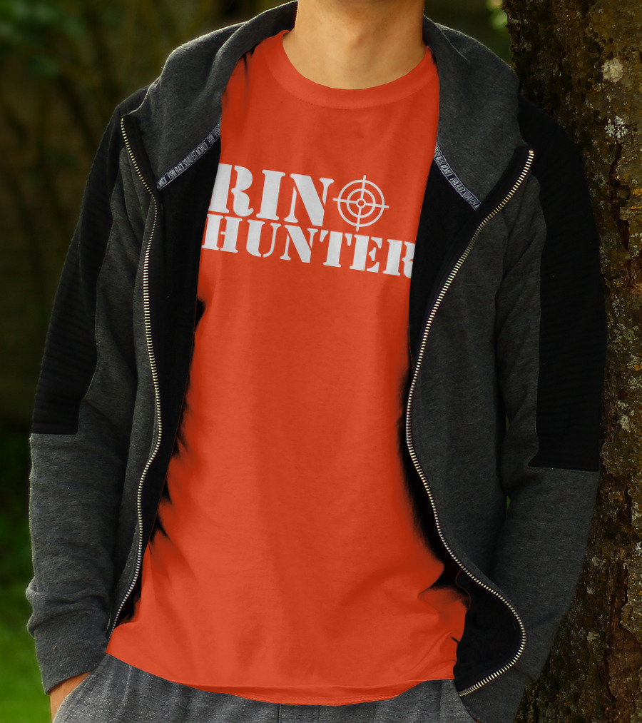 Rin Hunter Target Text Bold Red T-Shirt