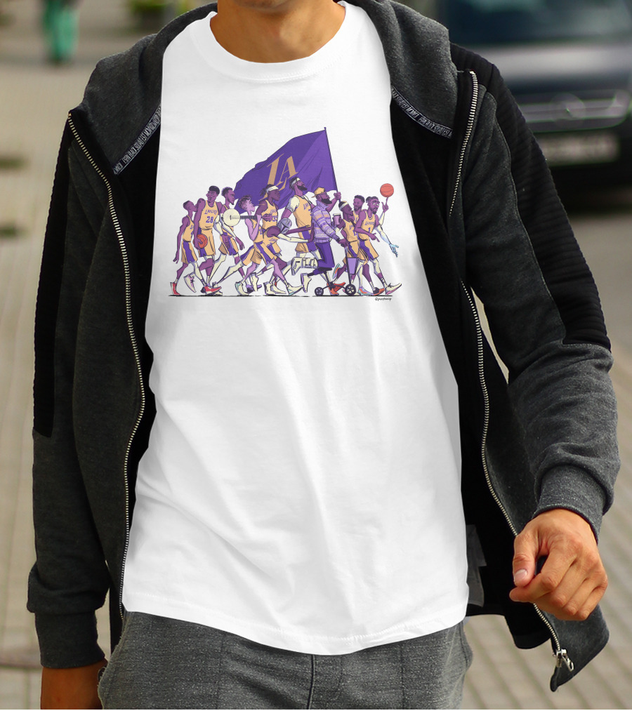 LA Lakers Players Rolling Into Monday T-Shirt
