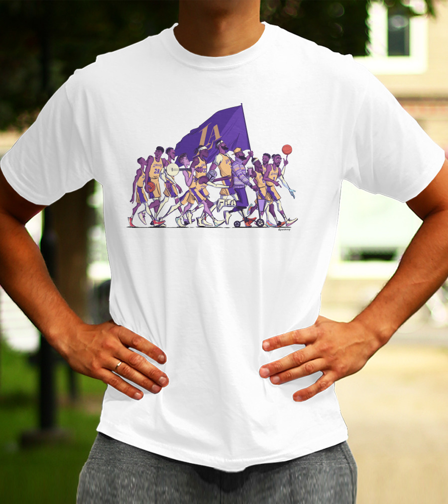 LA Lakers Players Rolling Into Monday T-Shirt