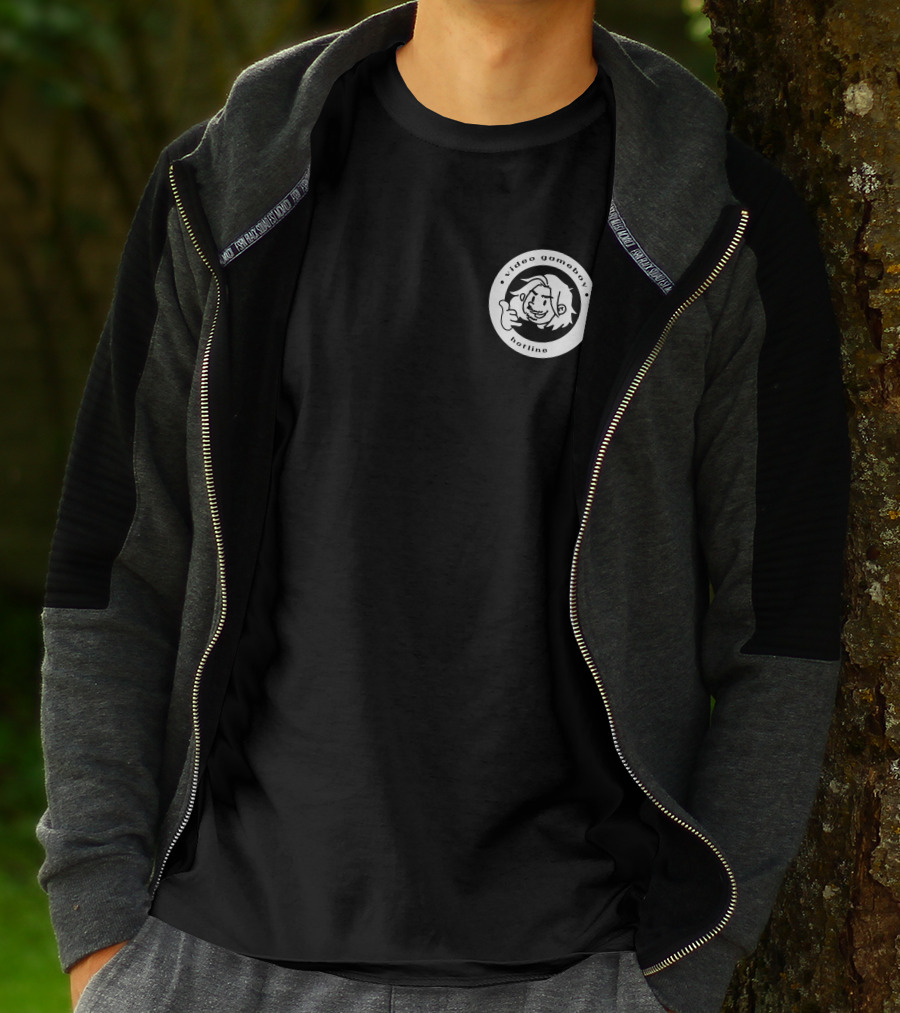 Game Grumps Video Game Boy Hotline Character Circle Emblem T-Shirt