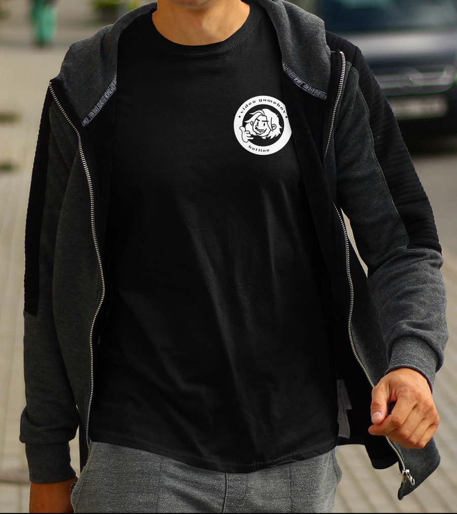 Game Grumps Video Game Boy Hotline Character Circle Emblem T-Shirt