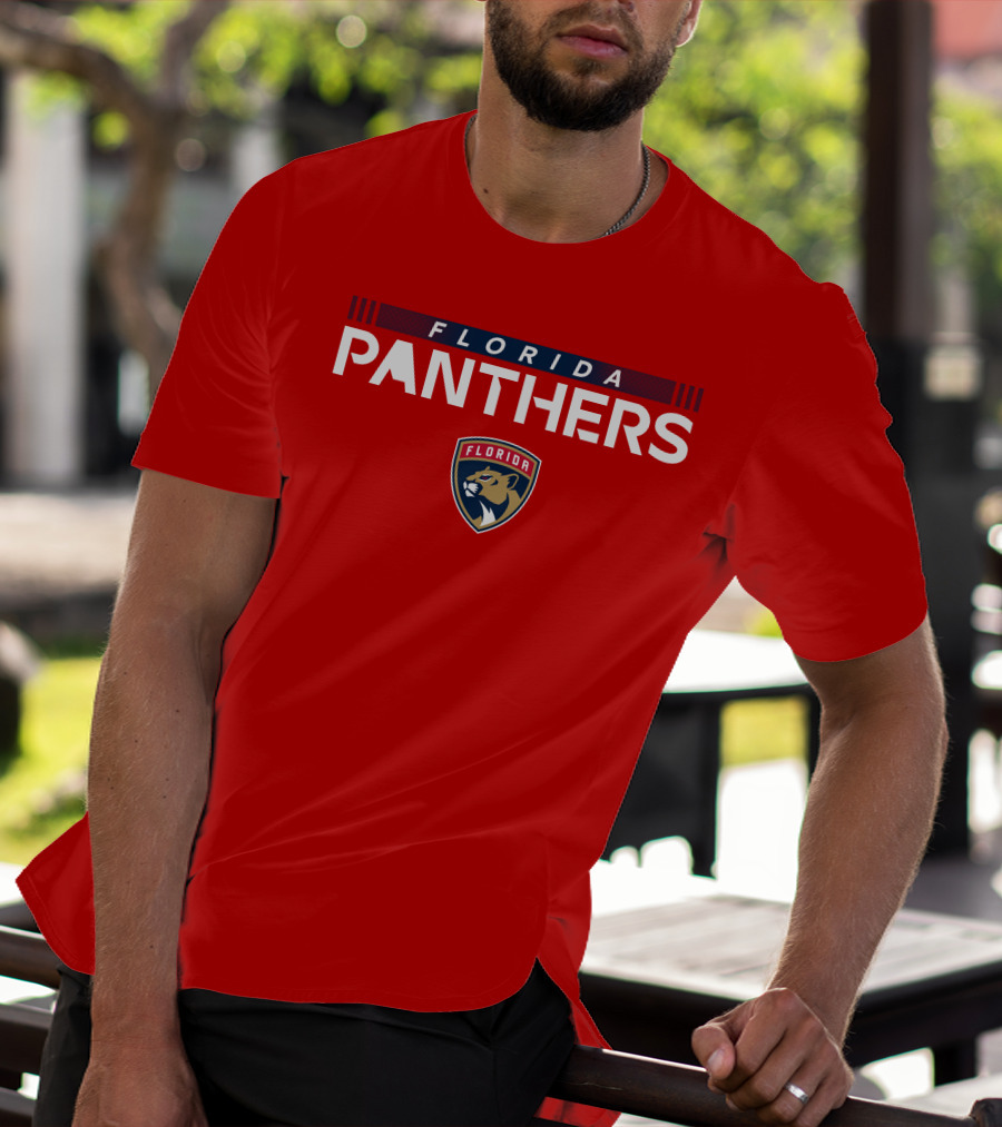 Florida Panthers Lomberg Logo Red T-Shirt