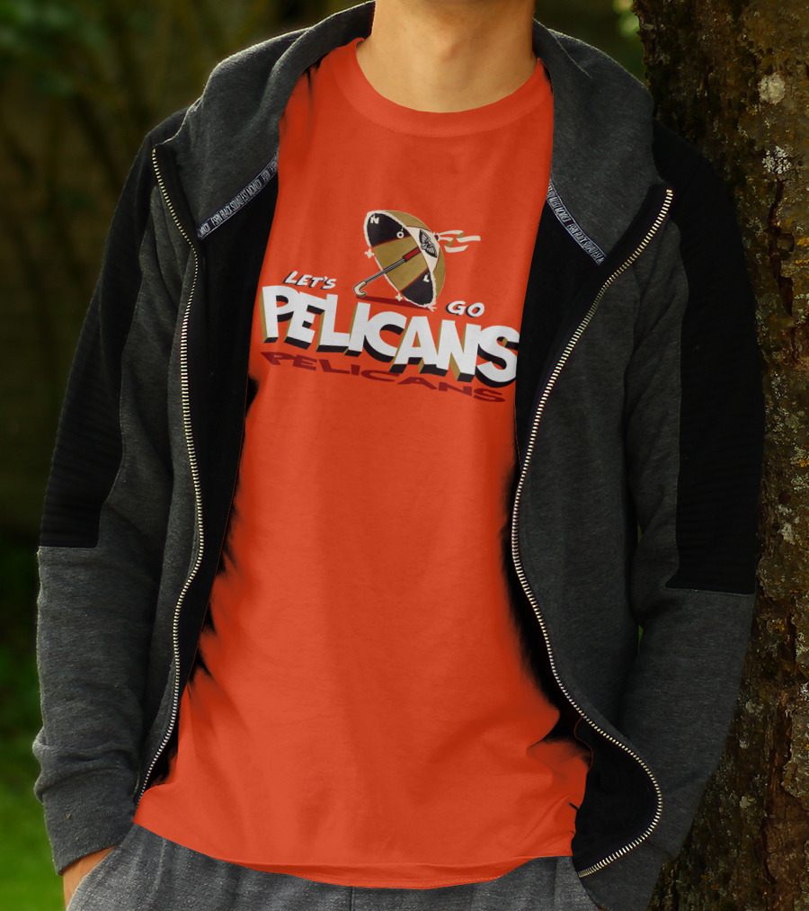 Let's Go Pelicans NOLA Umbrella T-Shirt