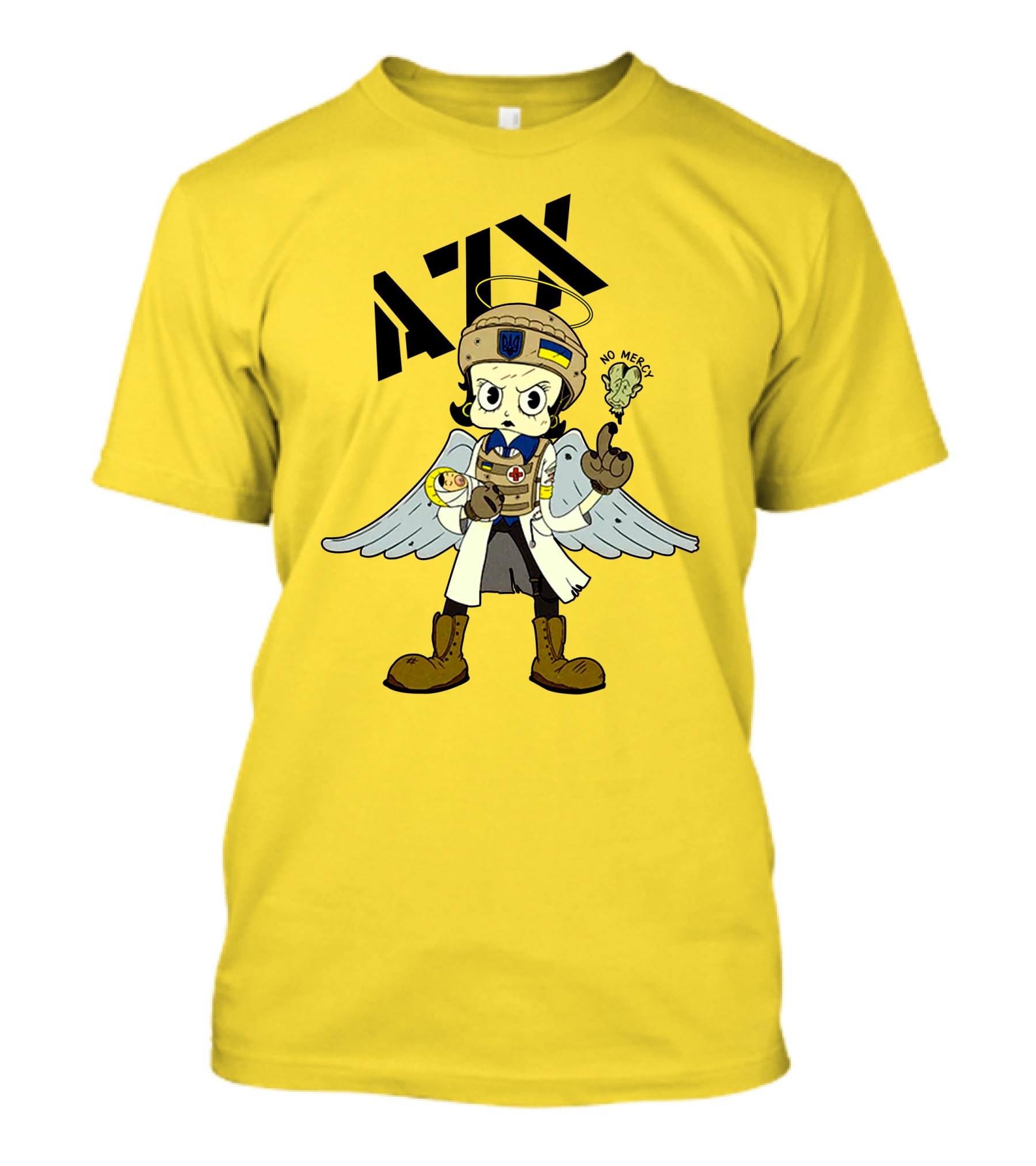 Azov Guardian Sunflower No Mercy Angel T-Shirt