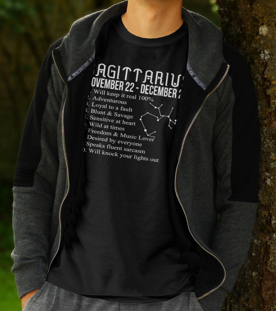 Sagittarius November 22 - December 21 Adventurous Blunt Sensitive Wild Freedom Sarcasm T-Shirt