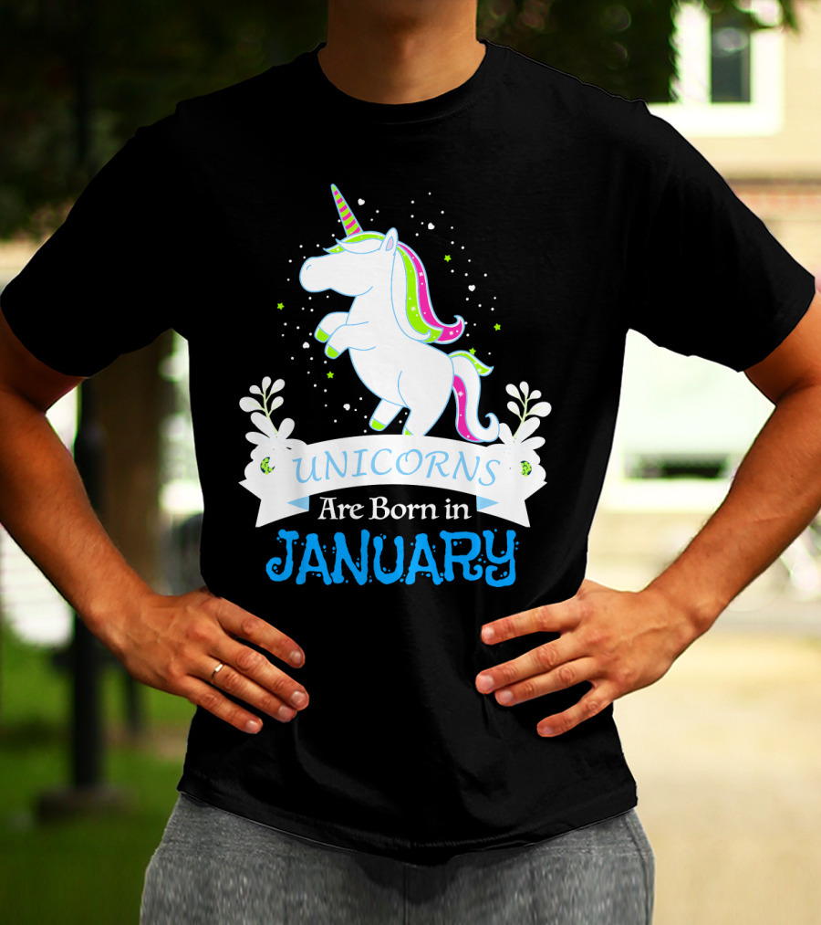 Christmas Unicorns Are Born In January T-Shirt