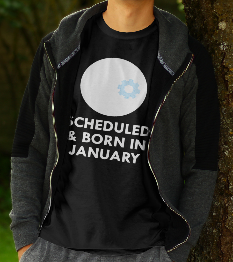 Scheduled And Born In January Engineer Kid Gear T-Shirt