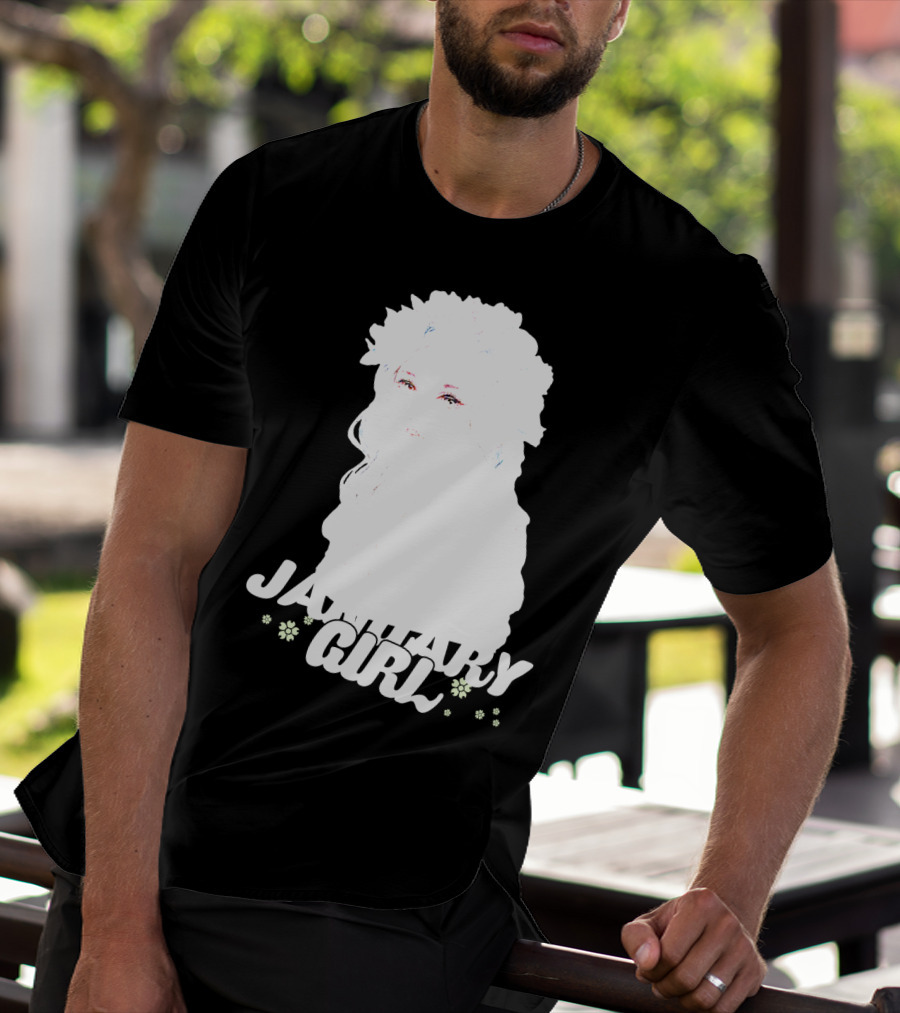 January Girl Floral Birthday T-Shirt