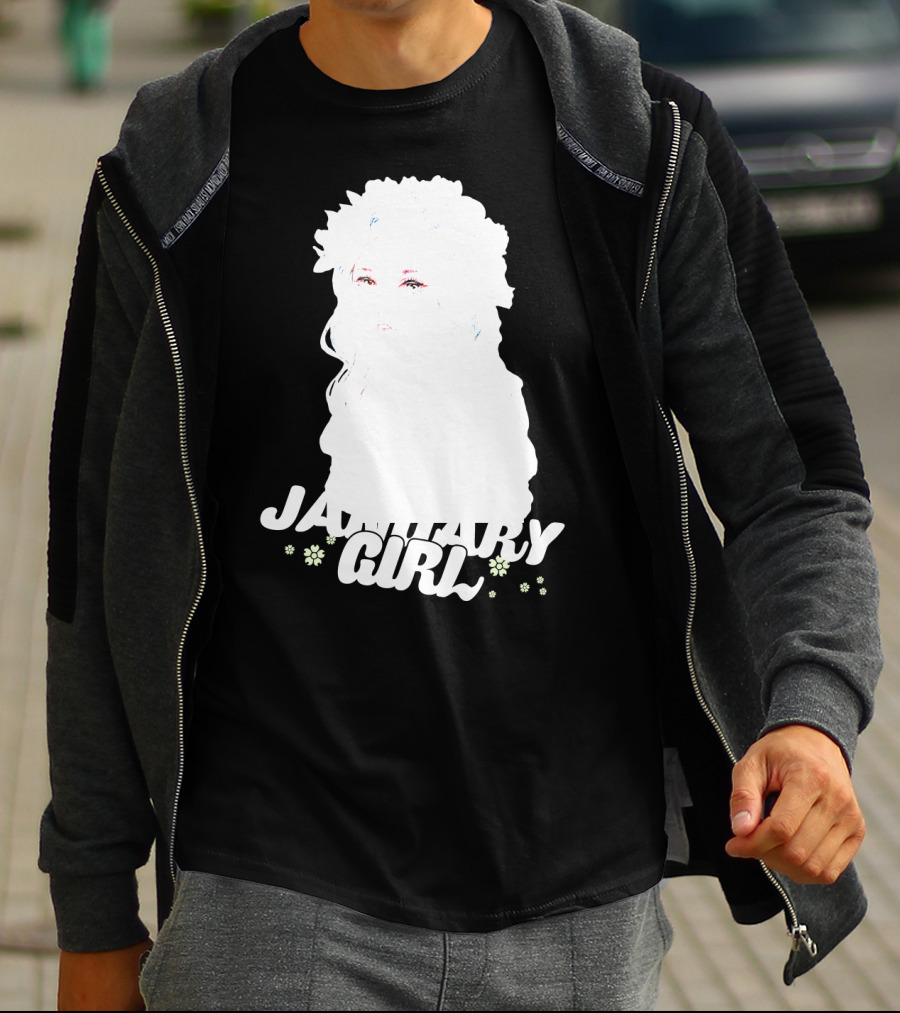 January Girl Floral Birthday T-Shirt