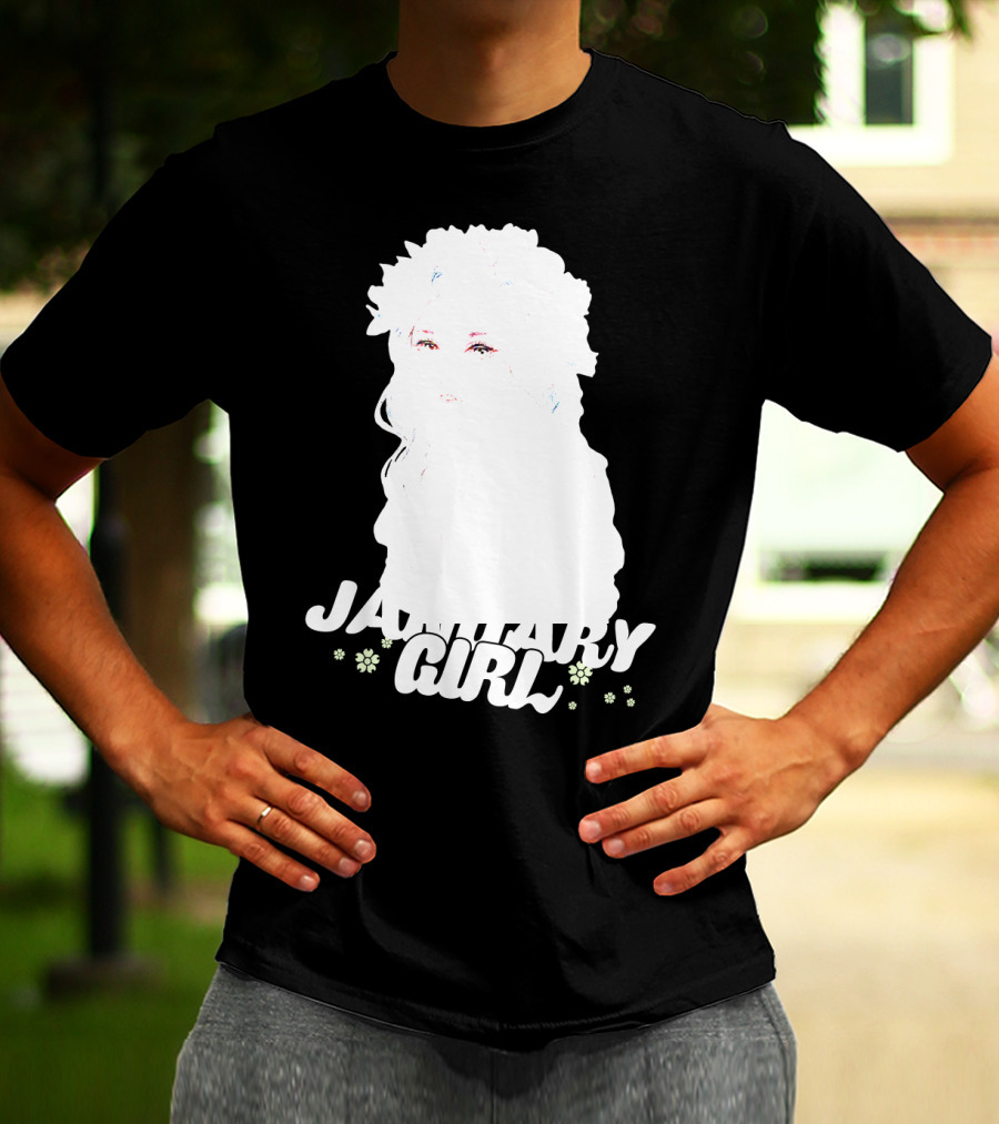 January Girl Floral Birthday T-Shirt
