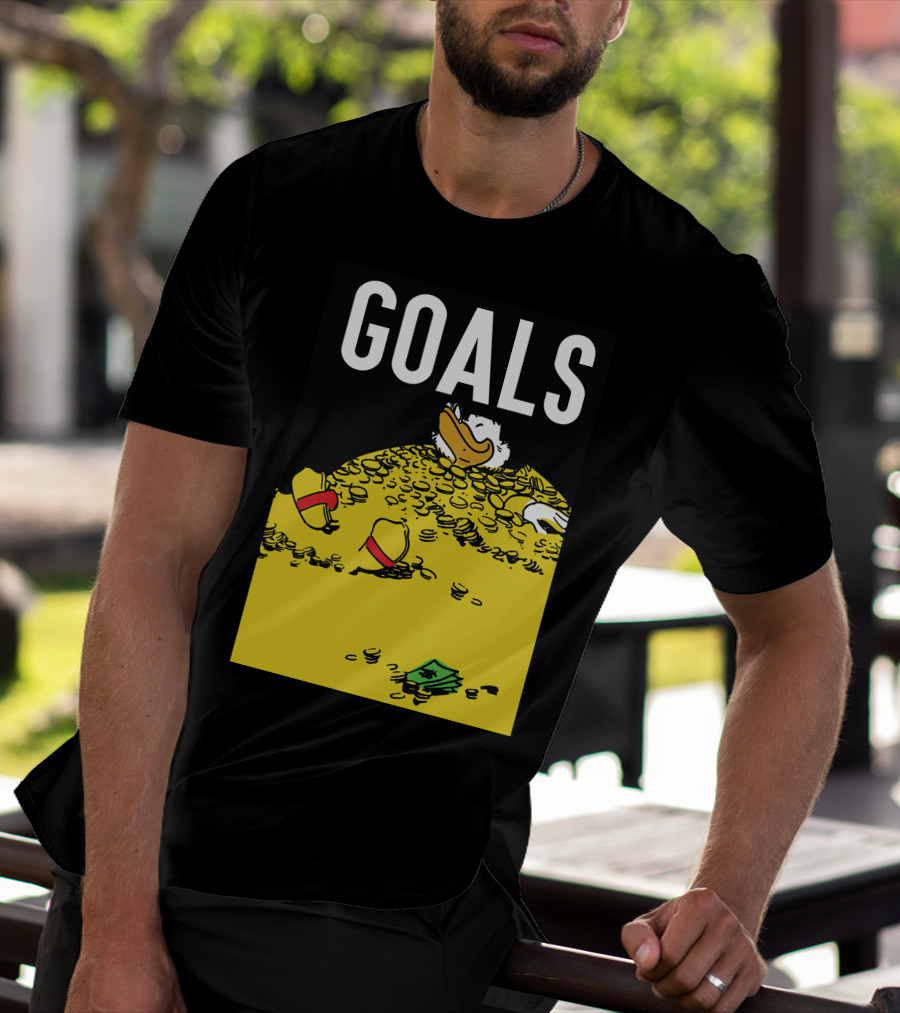 Disney Duck Tales Scrooge Goals Money Pile T-Shirt