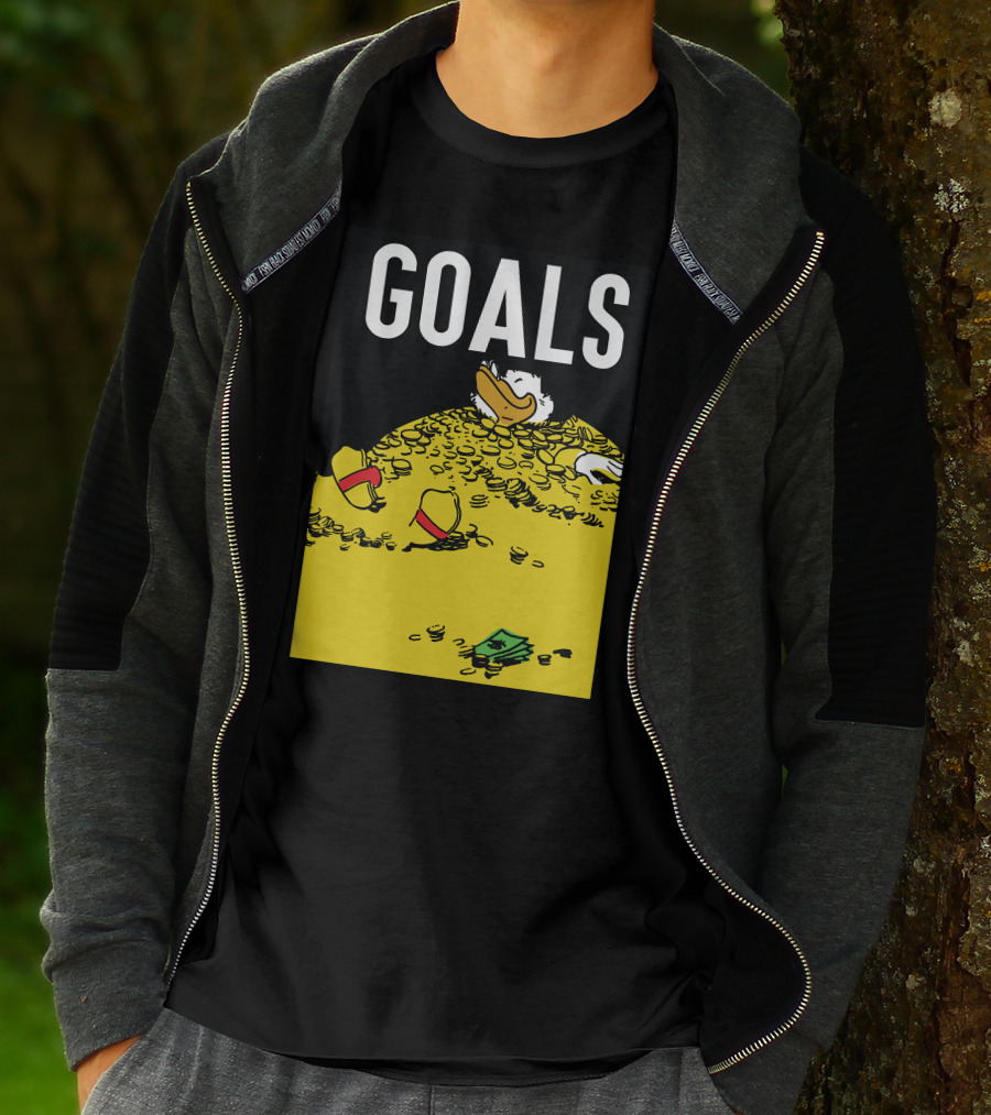 Disney Duck Tales Scrooge Goals Money Pile T-Shirt
