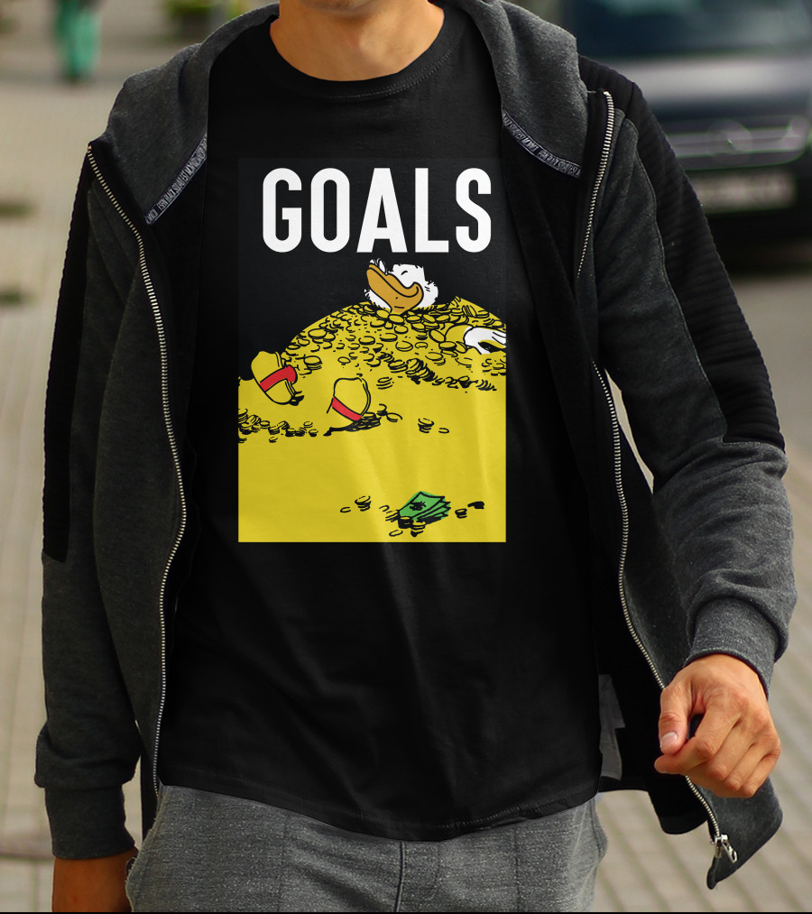 Disney Duck Tales Scrooge Goals Money Pile T-Shirt