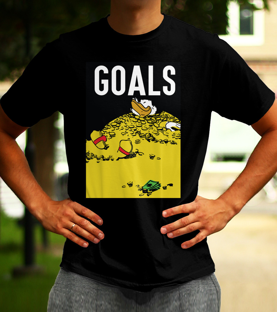 Disney Duck Tales Scrooge Goals Money Pile T-Shirt