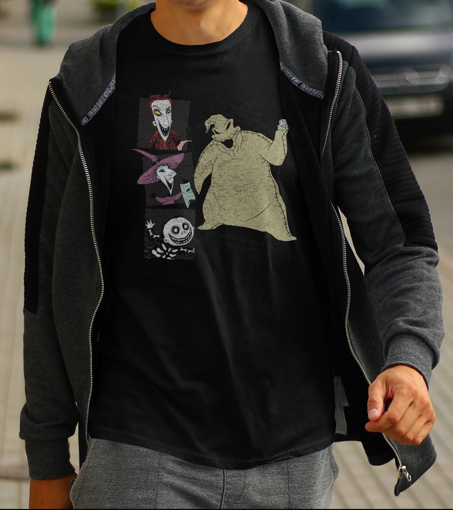 Disney Nightmare Before Xmas Oogie Boogie Characters Group T-Shirt