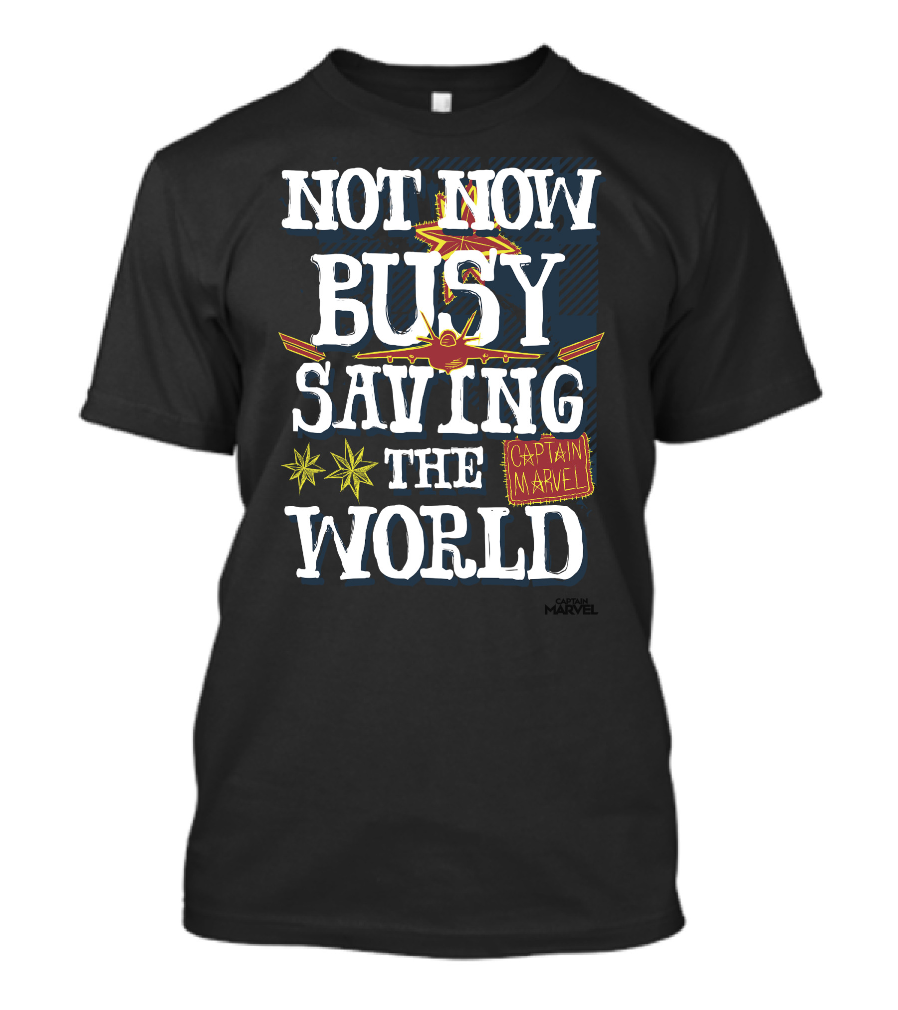 Not Now Busy Saving The World Captain Marvel T-Shirt