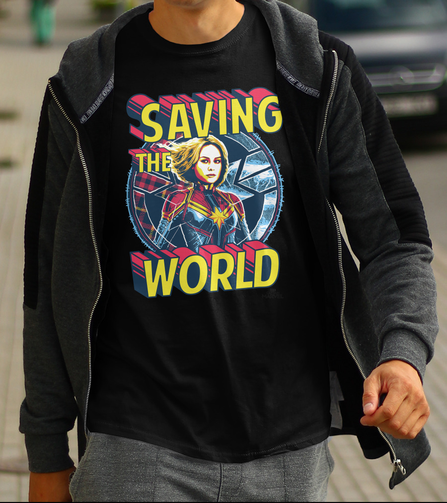 Saving The World Captain Marvel T-Shirt