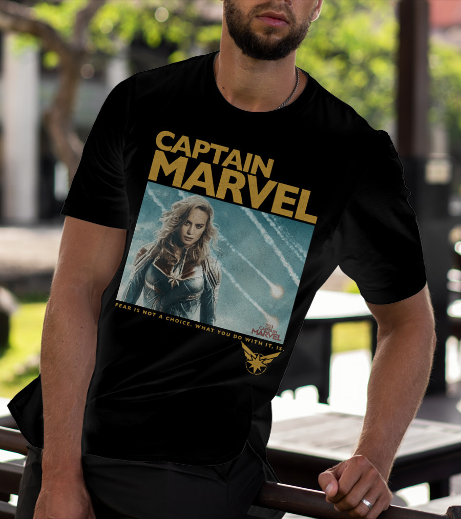 Captain Marvel Fear Is Not A Choice Vintage Movie T-Shirt