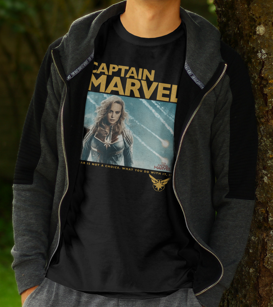 Captain Marvel Fear Is Not A Choice Vintage Movie T-Shirt