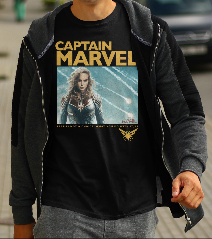 Captain Marvel Fear Is Not A Choice Vintage Movie T-Shirt