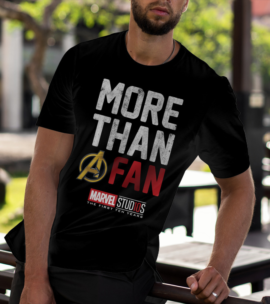Marvel Studios Avengers More Than A Fan The First Ten Years T-Shirt