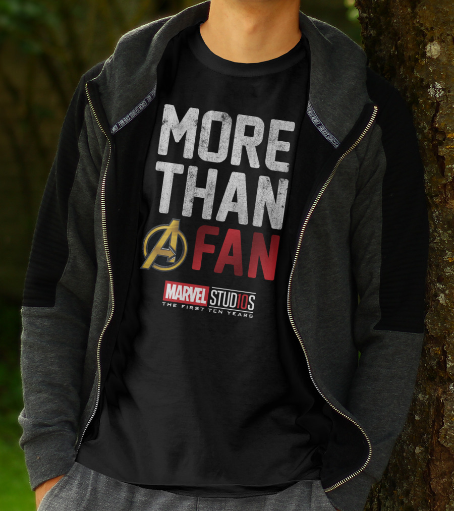 Marvel Studios Avengers More Than A Fan The First Ten Years T-Shirt