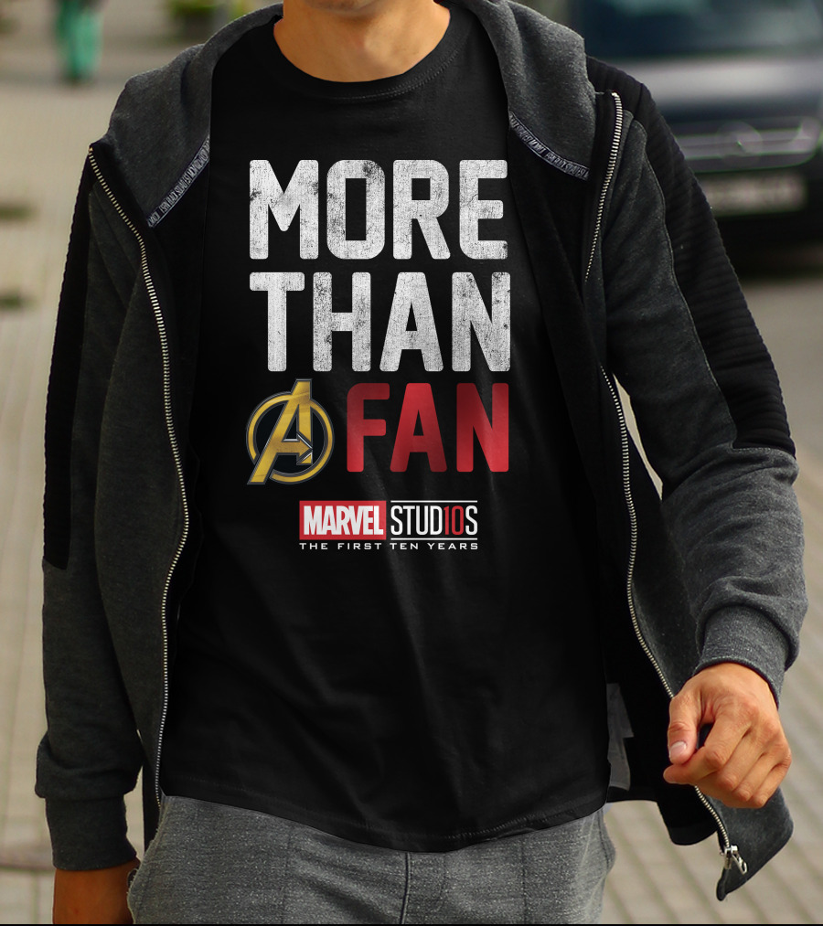 Marvel Studios Avengers More Than A Fan The First Ten Years T-Shirt