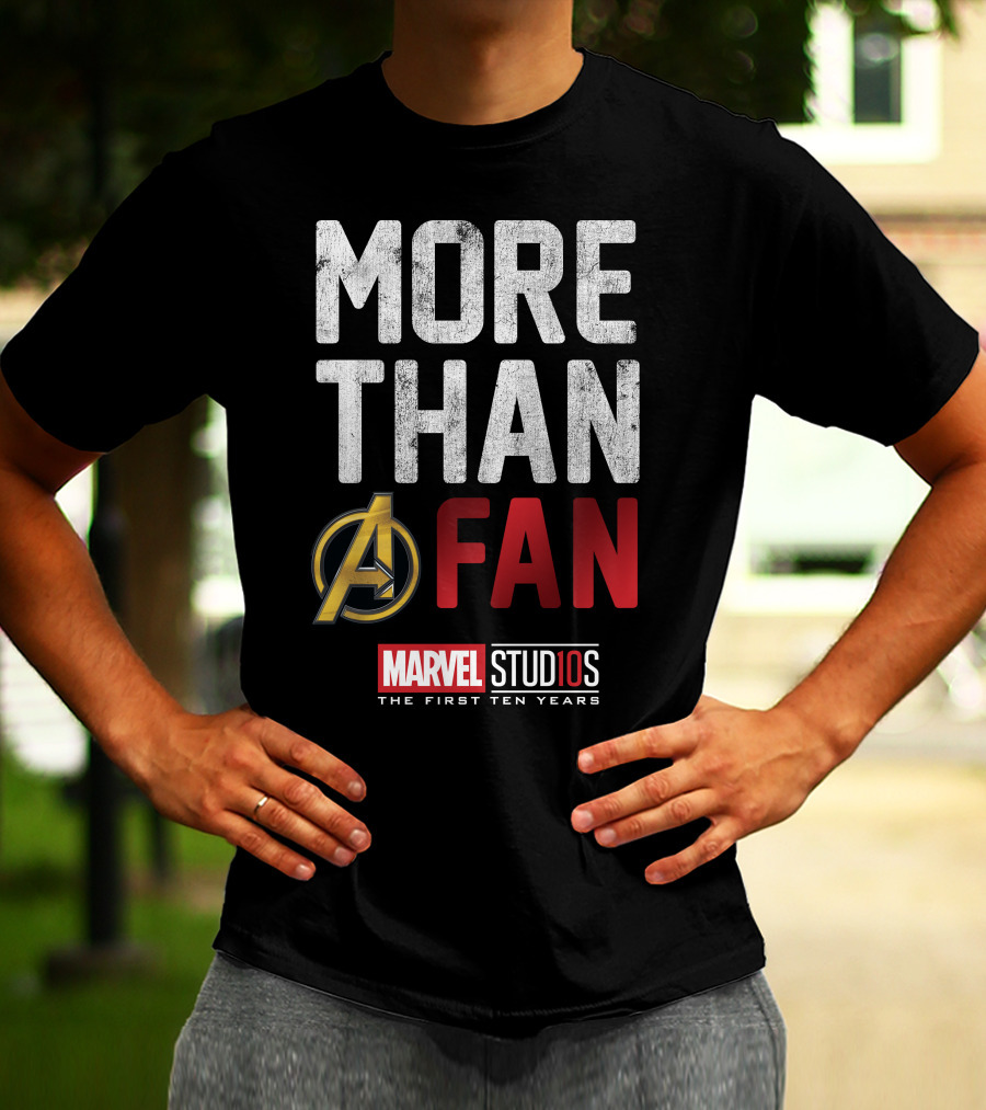 Marvel Studios Avengers More Than A Fan The First Ten Years T-Shirt