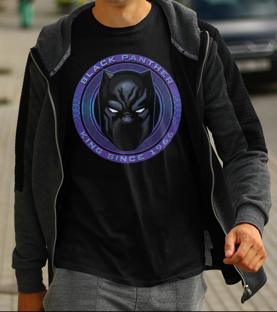 Marvel Black Panther King Since 1966 Iconic Mask T-Shirt