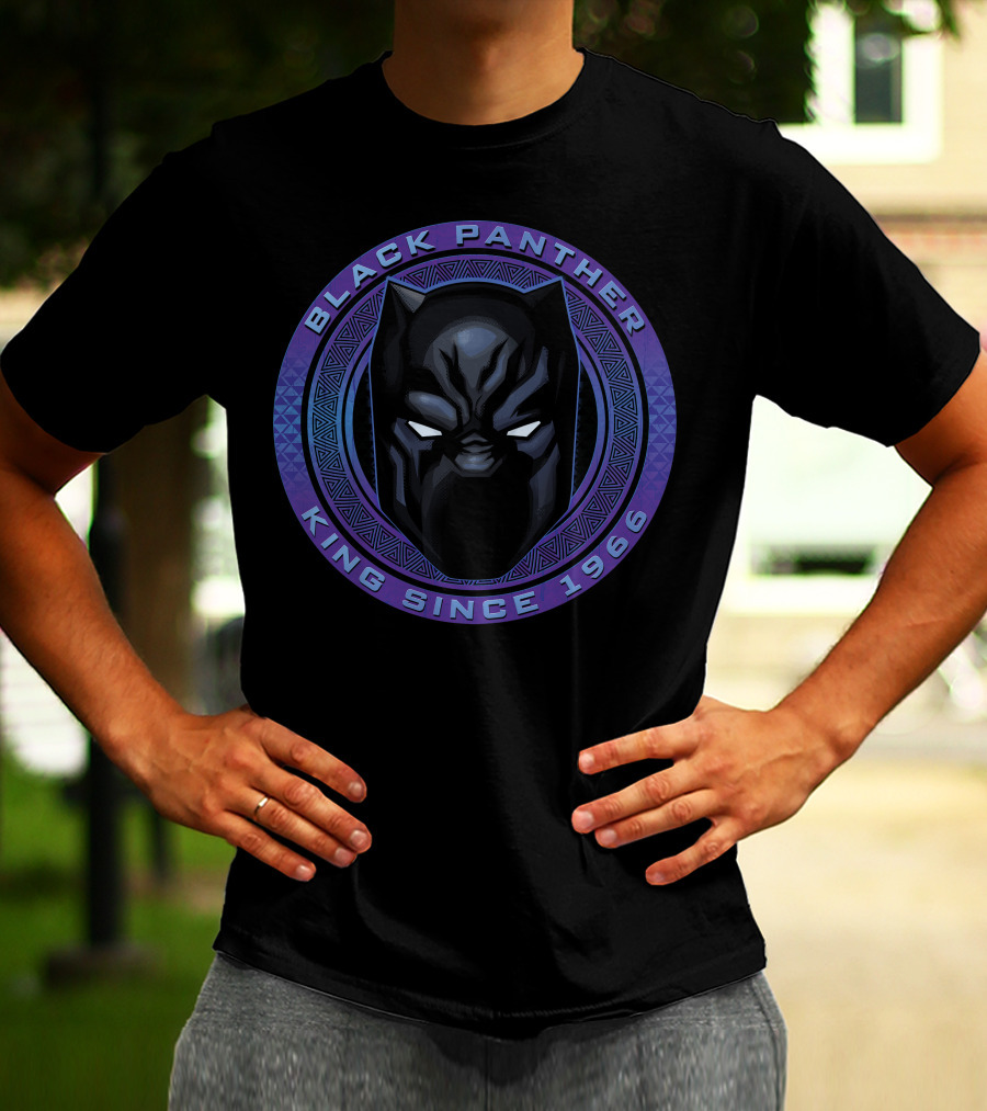 Marvel Black Panther King Since 1966 Iconic Mask T-Shirt