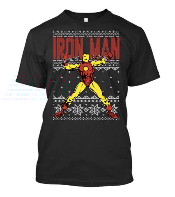 Iron Man Marvel Classic Comic Snowflake T-Shirt