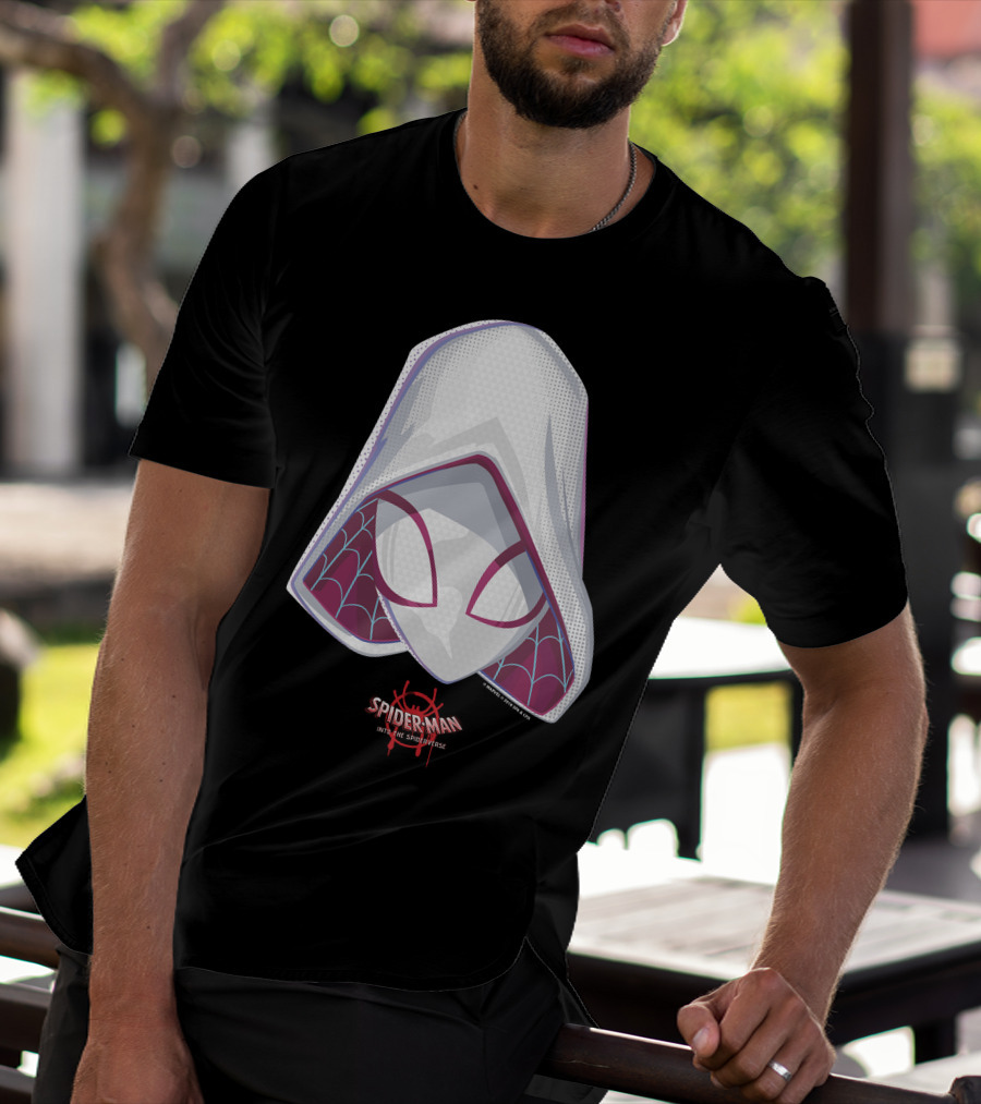Spider-Man Into The Spider-Verse Spider-Gwen Mask Marvel T-Shirt
