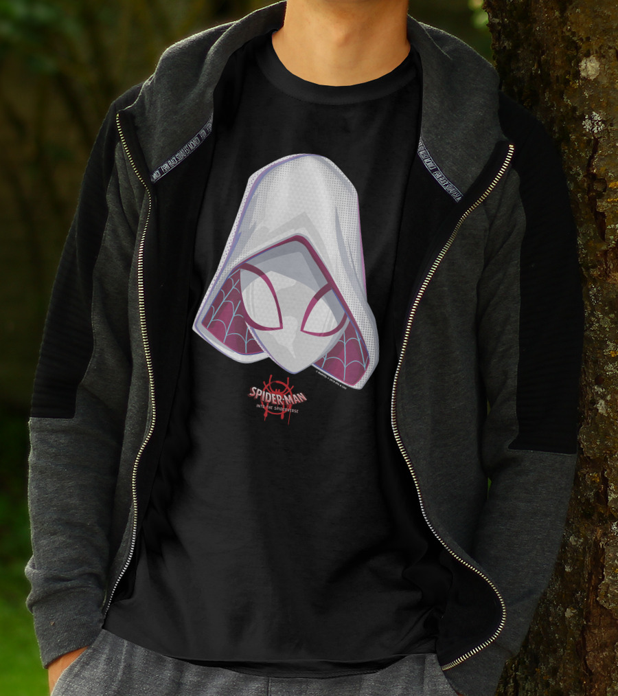 Spider-Man Into The Spider-Verse Spider-Gwen Mask Marvel T-Shirt