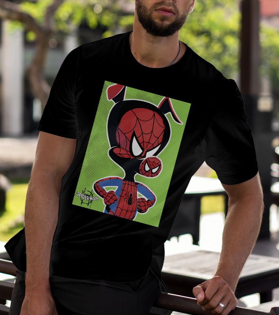 Marvel Spider-Ham Spiderverse Pop Art Spider-Man Character Heroic Pose T-Shirt