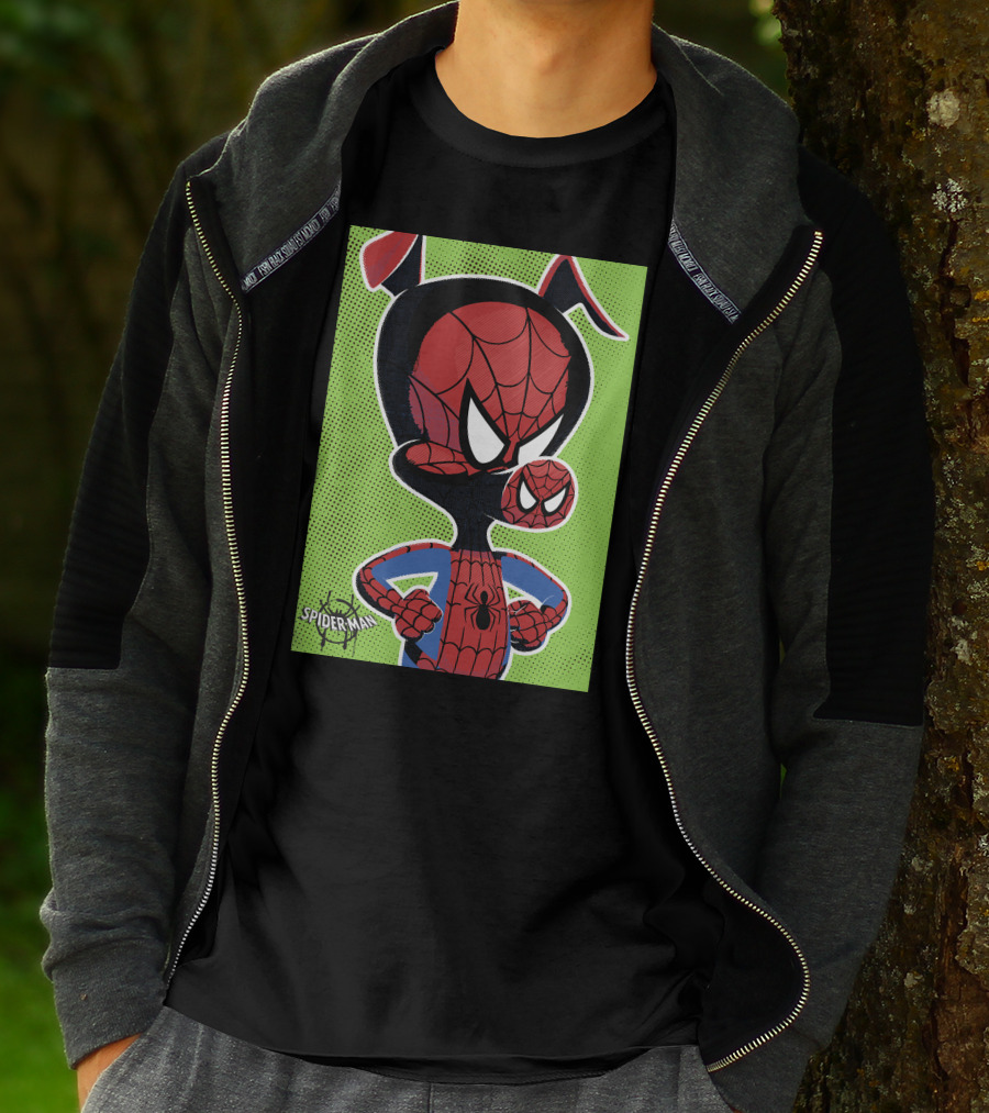 Marvel Spider-Ham Spiderverse Pop Art Spider-Man Character Heroic Pose T-Shirt