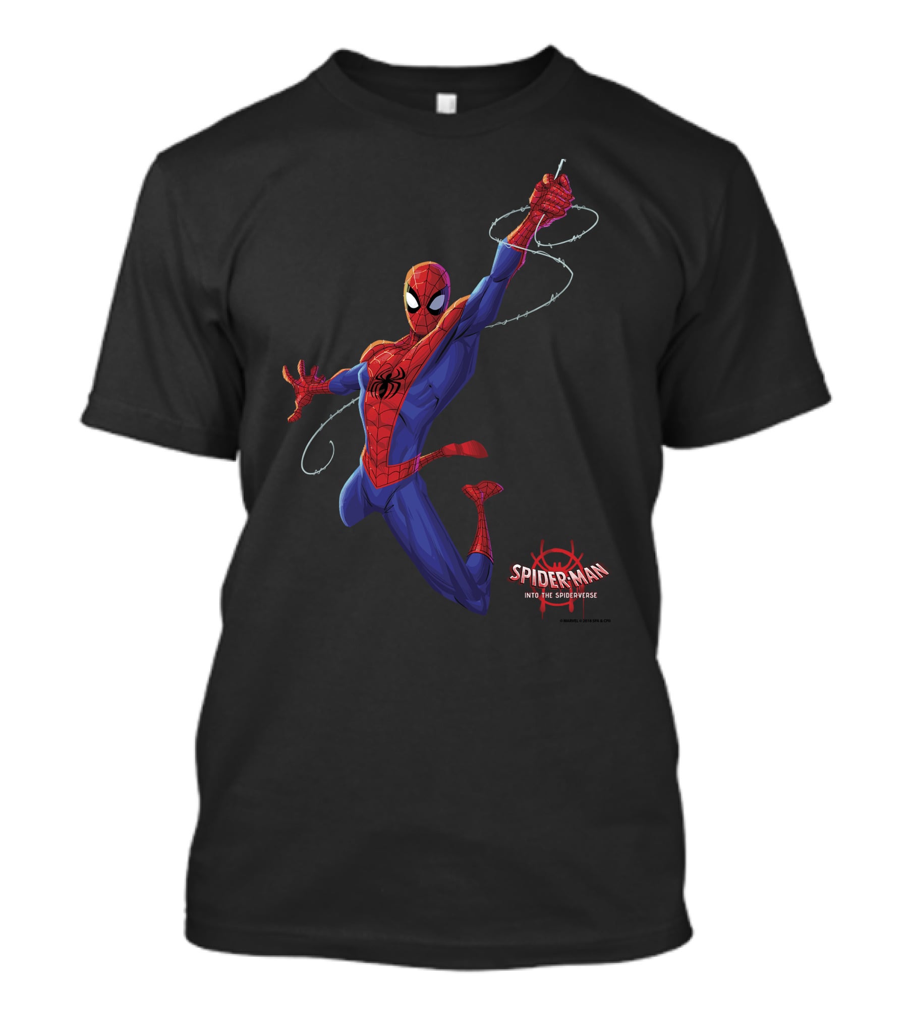 Spider-Man Into The Spider-Verse Classic Swing Action Marvel T-Shirt