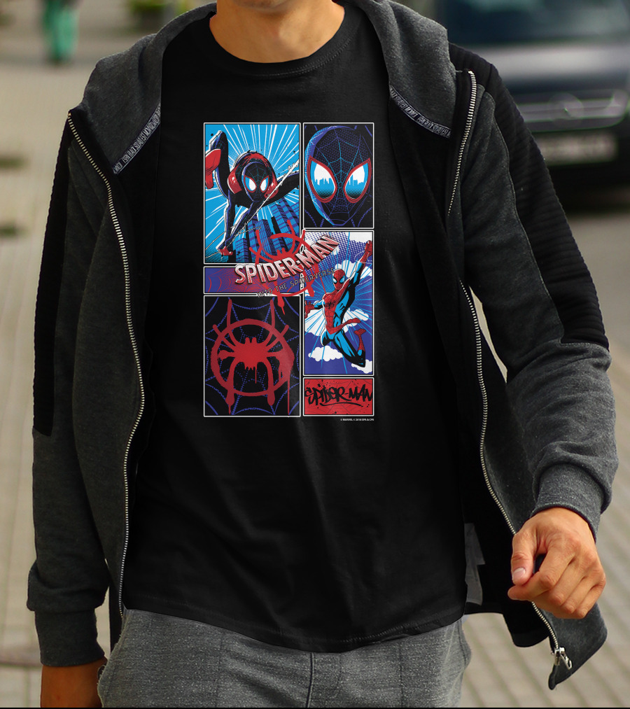 Marvel Spider-Man Spiderverse Miles Morales And Peter Parker T-Shirt