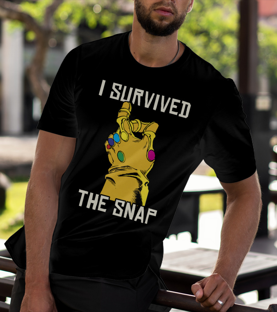Marvel Thanos Infinity Gauntlet I Survived The Snap T-Shirt