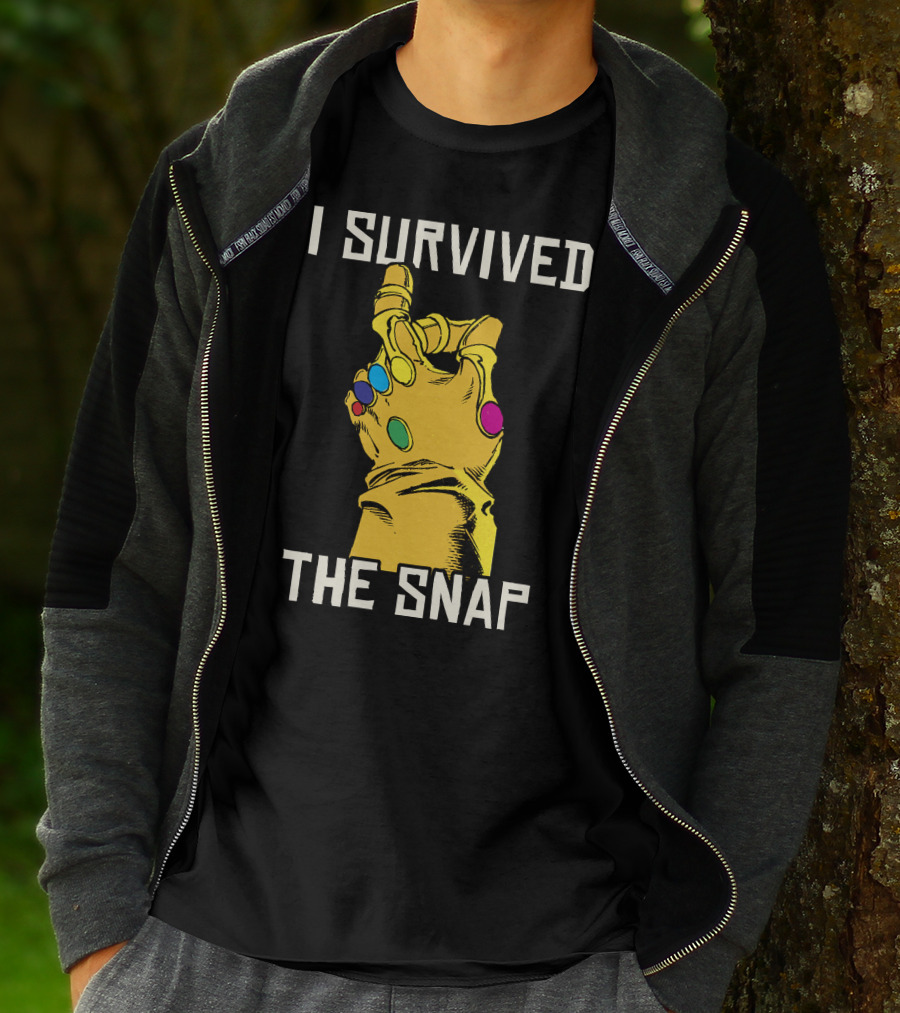 Marvel Thanos Infinity Gauntlet I Survived The Snap T-Shirt