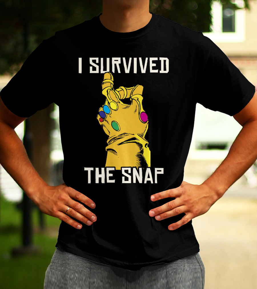 Marvel Thanos Infinity Gauntlet I Survived The Snap T-Shirt