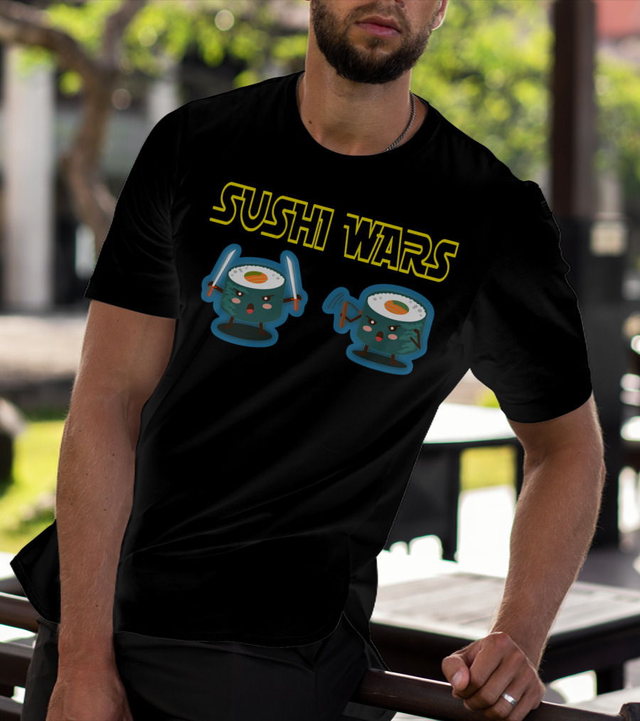Sushi Wars Funny Star Theme Birthday T-Shirt