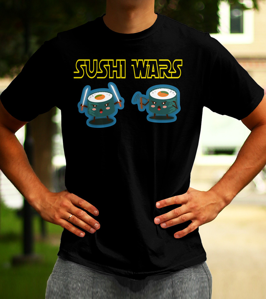 Sushi Wars Funny Star Theme Birthday T-Shirt