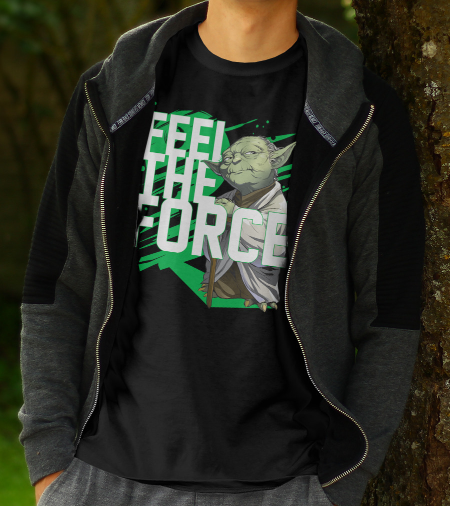 Star Wars Feel The Force Yoda Jedi Master T-Shirt
