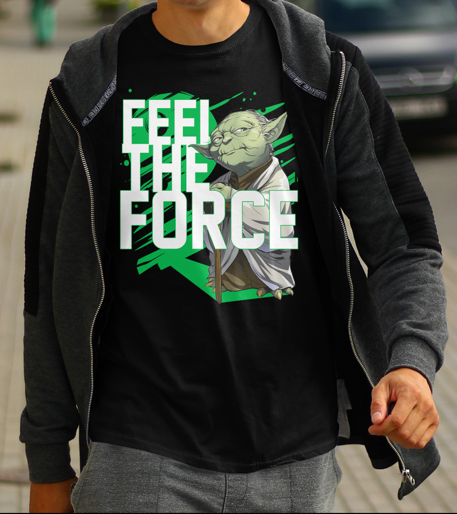 Star Wars Feel The Force Yoda Jedi Master T-Shirt