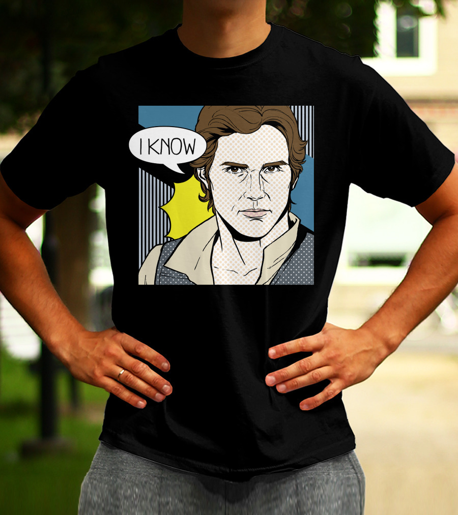 Star Wars Han Solo I Know Pop Art Retro Couples Fan Favorite T-Shirt