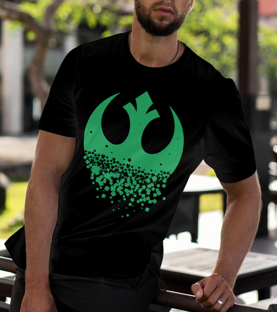 Star Wars Rebel Alliance Saint Patricks Day Clover Emblem T-Shirt